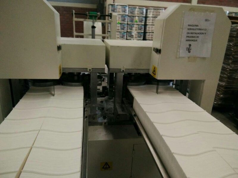 Quarter Fold Paper Tissue Napkin Making Embossing Machine AC380V 50HZ 4KW